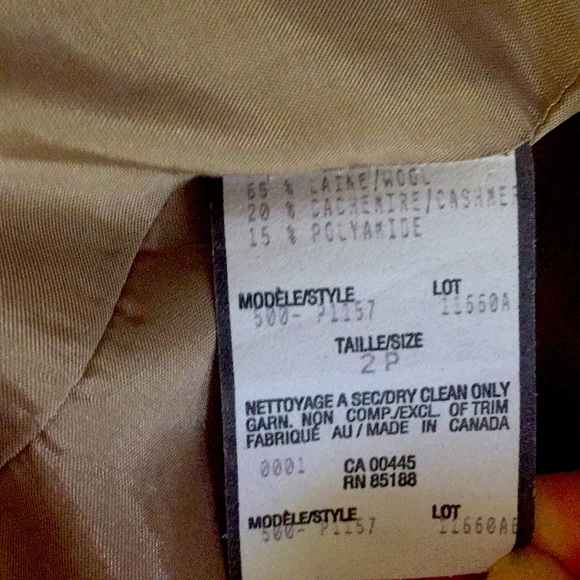 Louben tan jacket petite cashmere wool - Picture 4 of 6